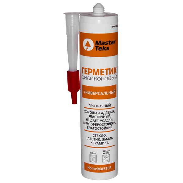 Герметик силиконовый универсальный Masterteks Profimaster прозрачный, 290мл