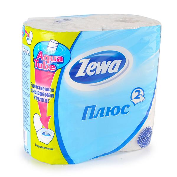 Туалетная бумага Zewa 4 рул 2 слоя 23 м белая