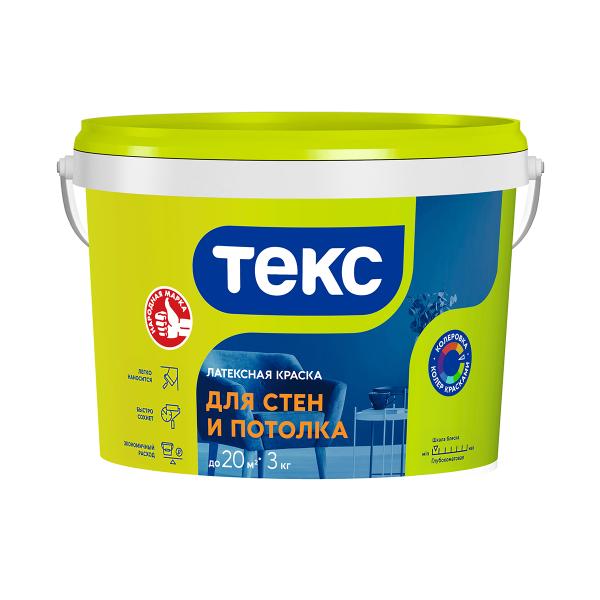 Краска В/Д интерьерная УНИВЕРСАЛ 3кг ТЕКС