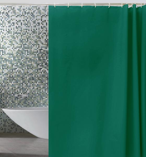 Штора для ванной комнаты Zalel YE 0026A 180x180 см Peva, зеленая