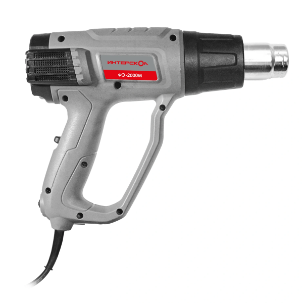 Фен строительный сетевой Интерскол ФЭ-2000М ПРОМО, 2000 Вт, пистолетный