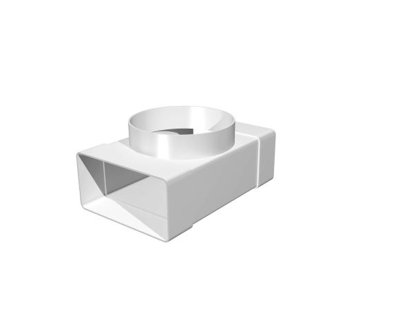 612ТФ10П,Соединитель Т-обр.пластик,плоских воздуховодов 60х120 с выходом на фланц. воздухораспр.D100 ERA