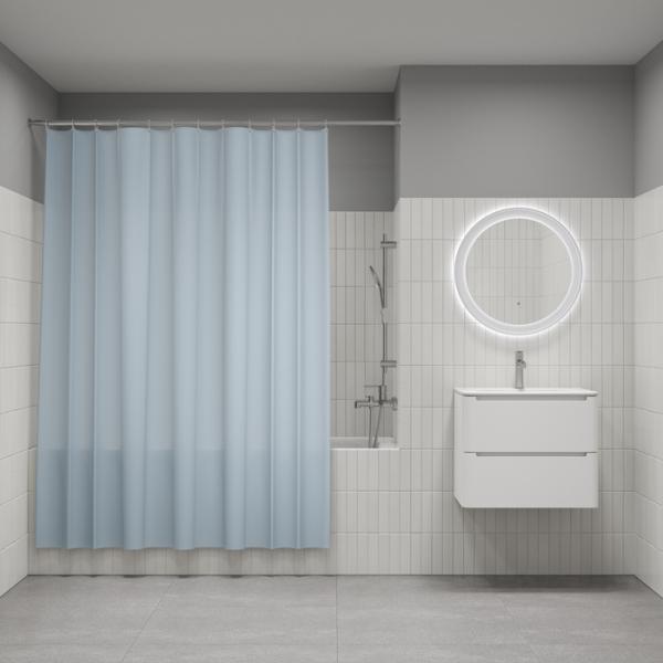 Штора для ванной комнаты Iddis BS06P18i11 180x200 см полиэстер, голубая