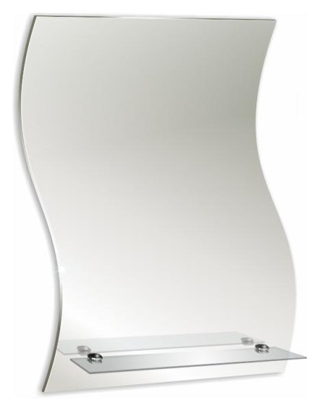 Зеркало Silver Mirrors Волна 43х60 с полкой, 00000030