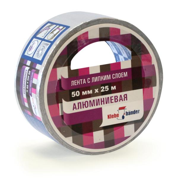 Алюминиевая лента 50ммх25м, 50мк, Klebebander, ТАК503Т