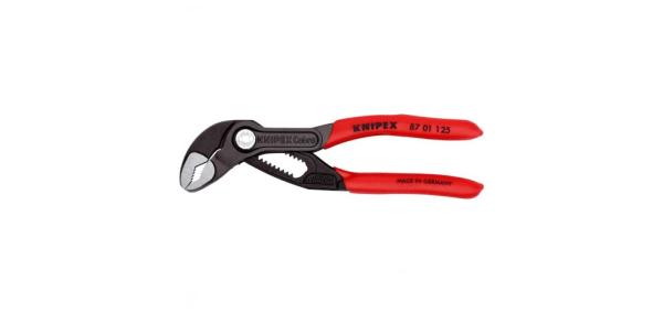Клещи переставные 125 мм Cobra, фосфотированные, зев 30 мм, обливные ручки, Knipex