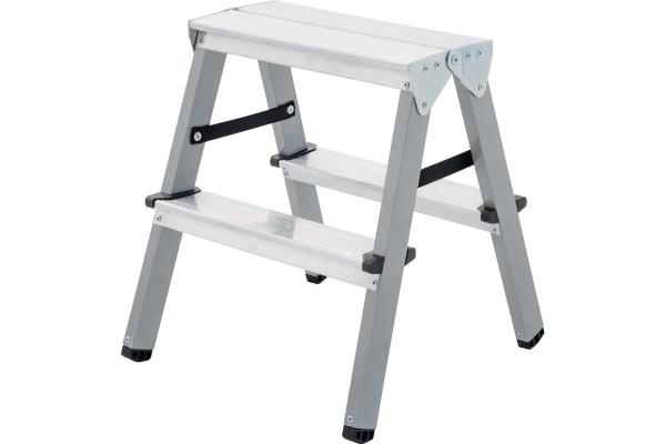 Лестница подставка двухсторонняя Новая Высота NV1140, 2 ступени, рабочая нагрузка 150 кг