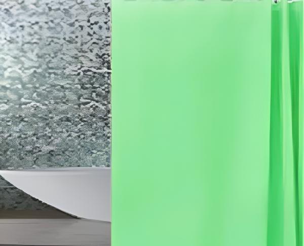 Штора для ванной комнаты Zalel YE 0047A 180x180 см Peva, зеленая