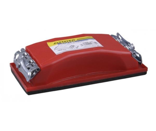 Брусок пластмассовый для шлифования, с зажимами, 212х105мм, STAYER (3566-212)