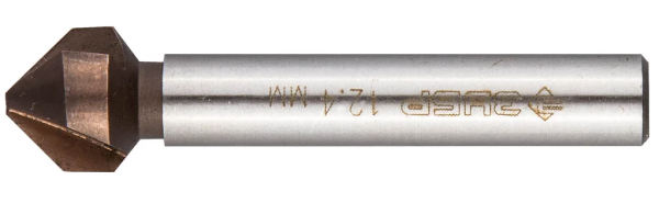 Зенкер конусный 12.4x56 мм, цилиндрический хвостовик, М6, кобальтовое покрытие, Зубр