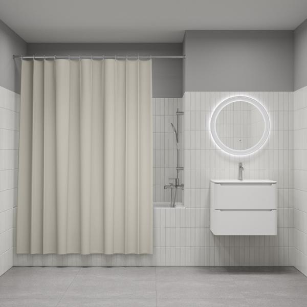 Штора для ванной комнаты Iddis BS02P18i11 180x200 см полиэстер, бежевая