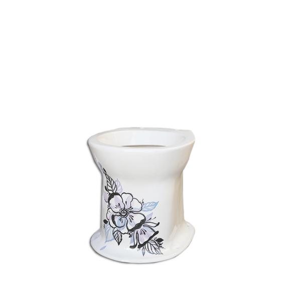 Унитаз дачный ПКФ Фарфор Фиолетовый цветок