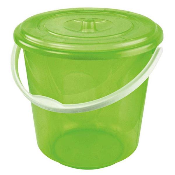 Ведро пластиковое "Хозяюшка" 10л  с крышкой "Альтернатива" М1213