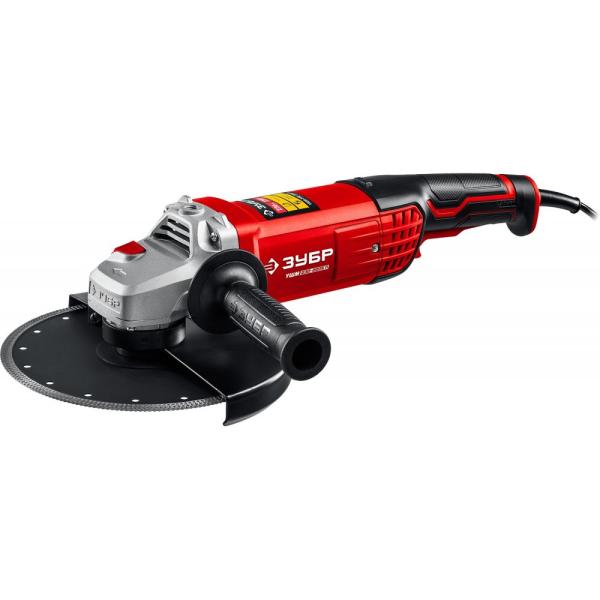 Углошлифовальная машина ЗУБР УШМ-230-2205 П, 2200 Вт, 230 мм, 6600 об/мин, коробка