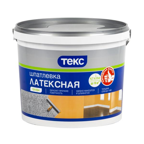Шпаклёвка латексная Профи  8кг, Текс