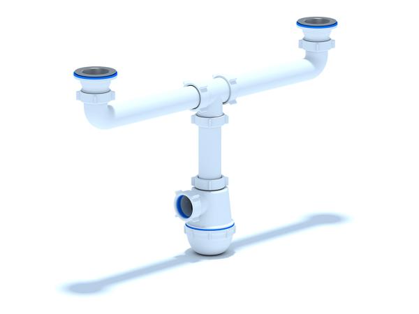 Сифон для мойки АниГрот A30.00 11/2''х40 двойной