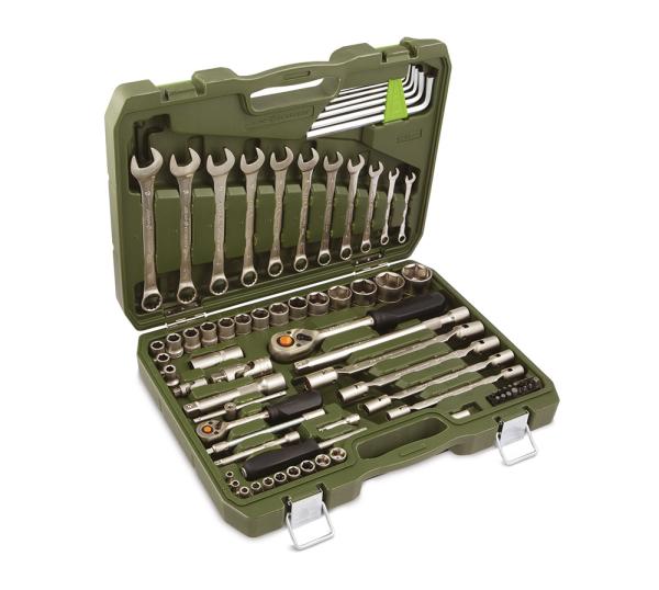 Набор головок 1/4", 1/2", Дело Техники, с комбинированными ключами, 77 предметов, 620777