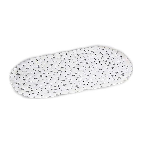 Коврик антискользящий в ванну Zalel Камушки 69x36 см, белый BR-6936