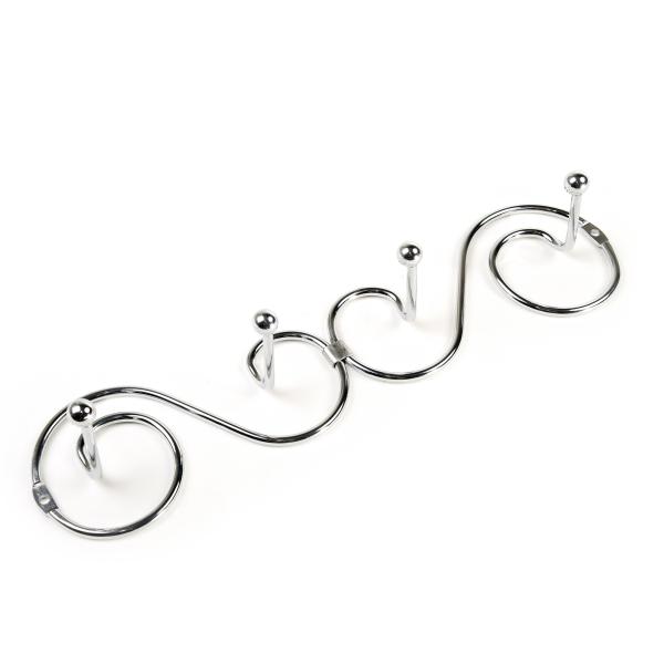 Планка с 4 крючками АкваЛиния хром F4