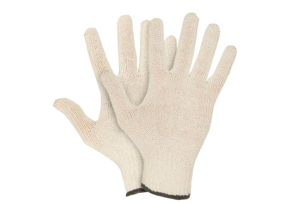 Перчатки ХБ без ПВХ 4 нит. 10 класс, белые, Золотая перчатка