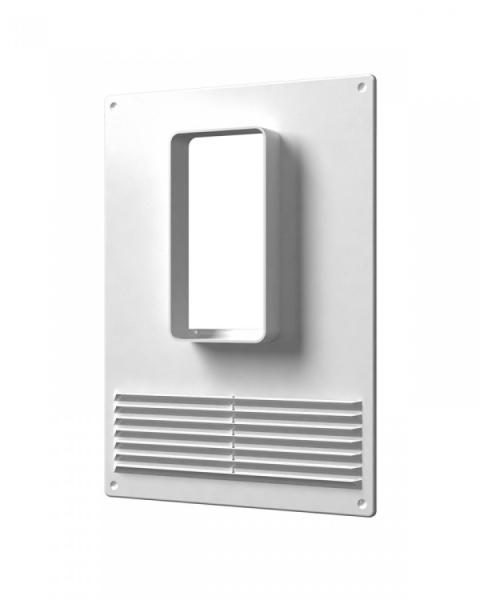 612ПТВР, Площадка торцевая пластиковая вертикальная 180х250 с решеткой и фланцем 60х120 ERA