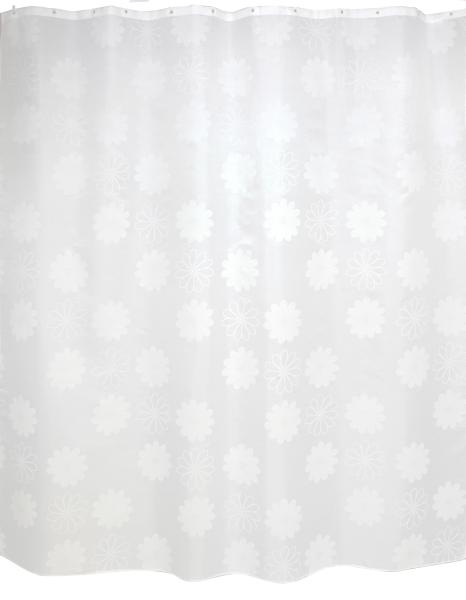 Штора для ванной комнаты Zalel YQL 1251 180x200 см полиэстер, белая, луг