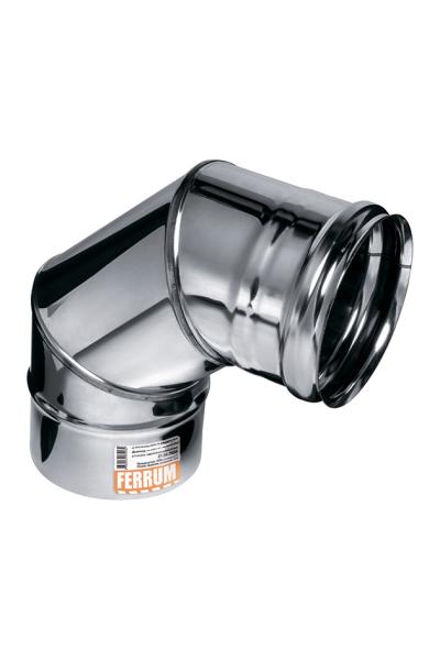 Колено угол 90 Ф115 (н/ж сталь 0.8 мм)