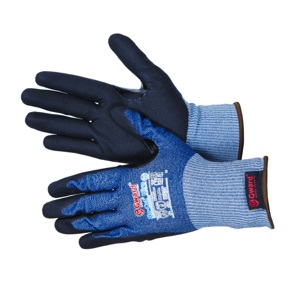 Перчатки из HPPE-нити со стекловолокном с нитрильно-полиуретановым покрытием 10 (XL), GWARD