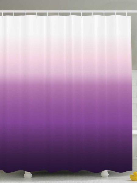 Штора для ванной комнаты Zalel ZL 02 180x200 см полиэстер, фиолетовая, градиент