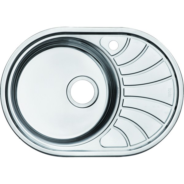 Мойка кухонная Iddis Suno S овальная 60x47 см, нерж. сталь, глянцевая, SUN60PLi77