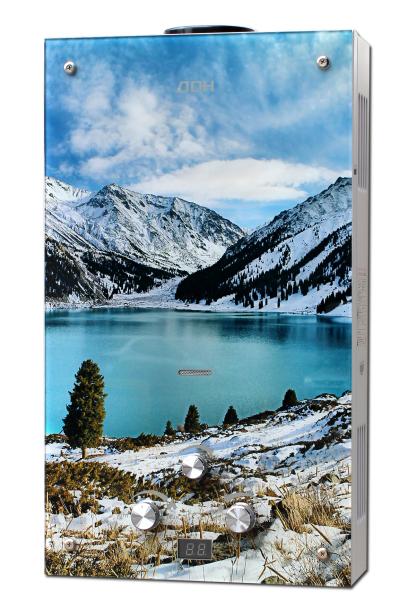 Водонагреватель газовый проточный ДОН JSD-20 EGFT, горы зимой