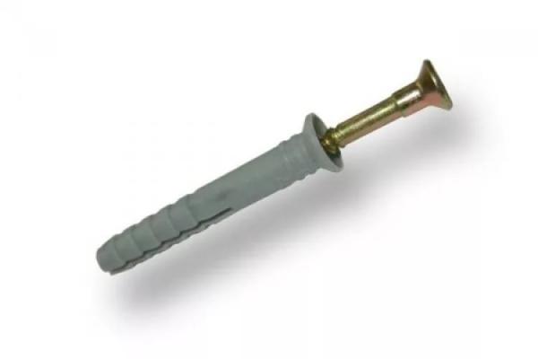 Дюбель с гвоздем  8х 60мм потайной бортик, (шт)