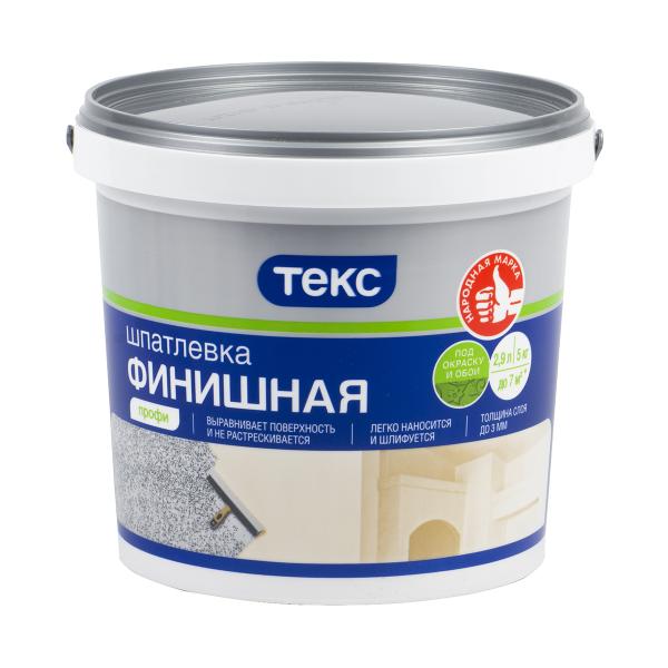 Шпаклевка финишная для г/к  5кг ТЕКС