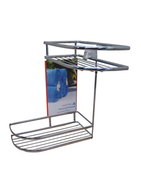 077-70 Полочка угловая 2-ярусная Comfort (хром)