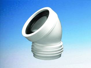 Короткая фановая труба MC"ALPINE MRWC16 под углом 45 градусов