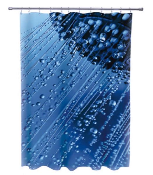 Штора для ванной комнаты Zalel 2402 180x180 см фотопринт, синяя