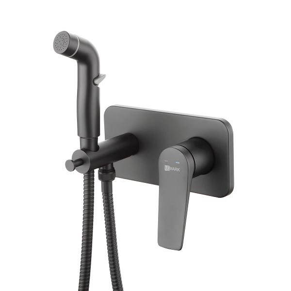 Смеситель с гигиеническим душем  встраиваемый Lemark Bronx LM3720BL
