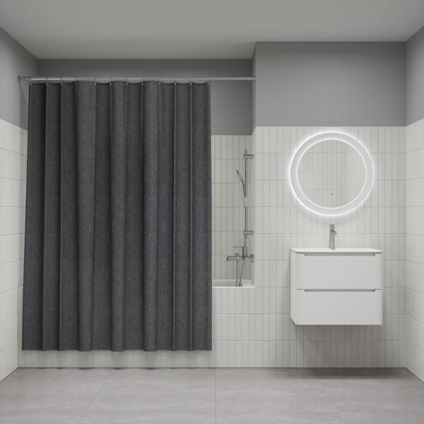 Штора для ванной комнаты Iddis DL03P18i11 180х200 см полиэстер, серая