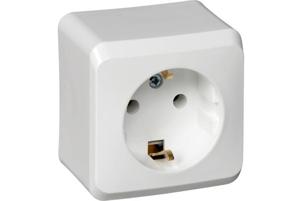 Розетка откр. уст. с з/к 16А/250В бел. ЭТЮД (67460)