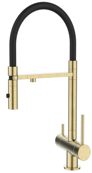 Смеситель для кухни DQ Kitchen под фильтр DA1462507Gold, золото матовое