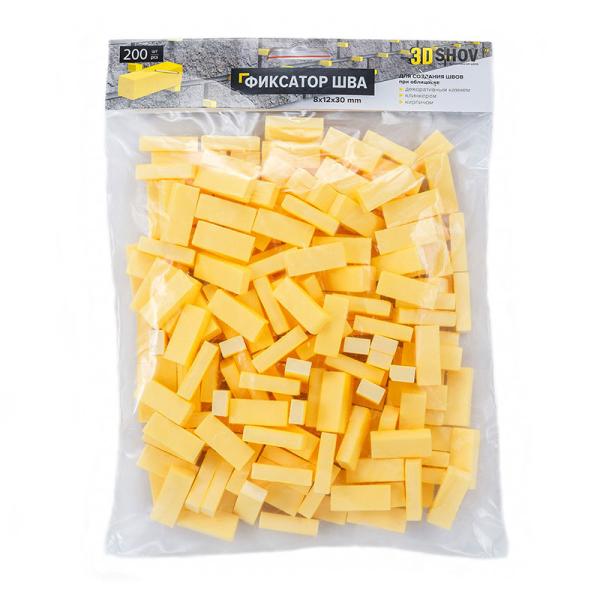Фиксатор для шва 8х12х30 мм, упаковка 200 шт., 3D KRESTIKI