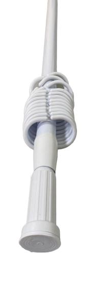 Карниз раздвижной 110-200 Zalel белый с кольцами