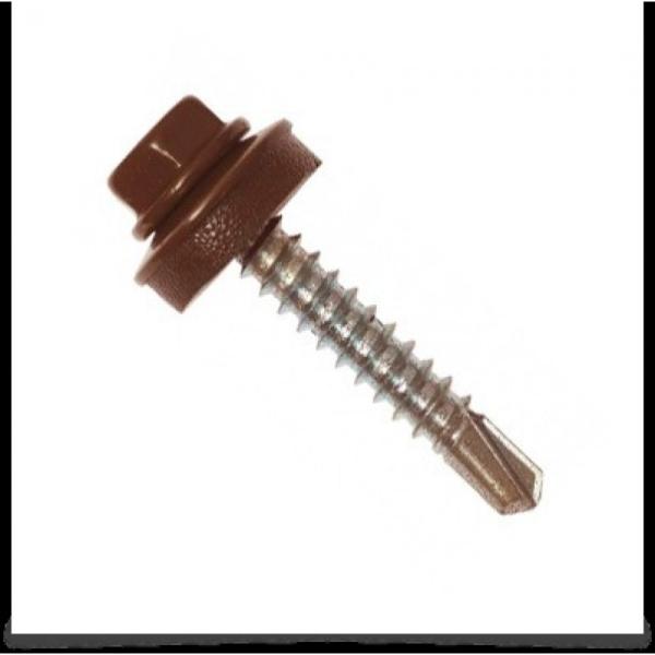 Саморез Ш.Г.К. 4,8*70мм RAL 8017 Коричн. темный, (шт)