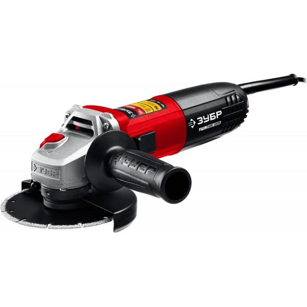 Углошлифовальная машина ЗУБР УШМ-125-1005, 1000 Вт, 125 мм, 11000 об/мин, коробка
