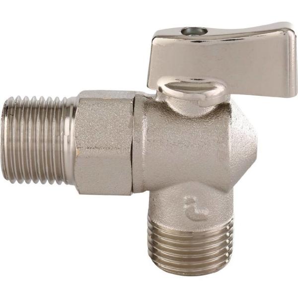 Кран шаровой для воды угловой 1/2"x1/2" Ш-Ш-Б Itap латунь никелированная (12)