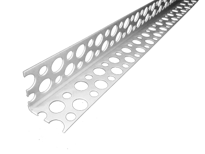 Угол из ПВХ под шпатлёвку перфорированный белый 3 м