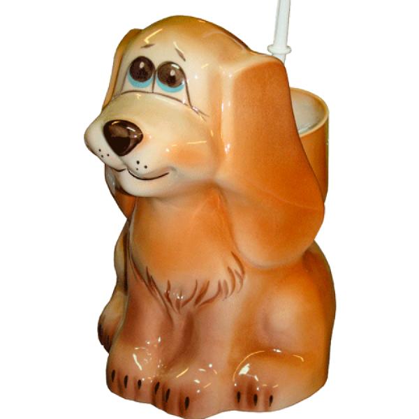 Ершик для унитаза ПКФ Фарфор Собака коричневый