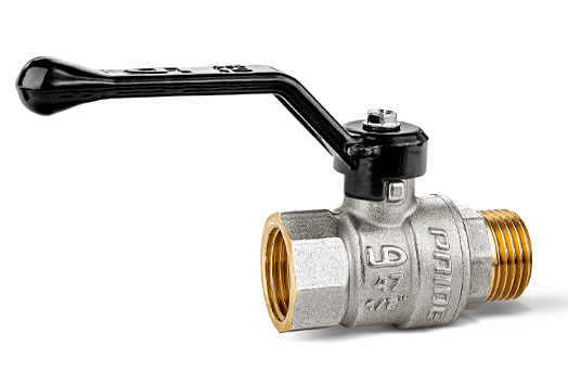 Кран шаровой для воды 1/2" Г-Ш-Р LD Pride латунь никелированная (17)