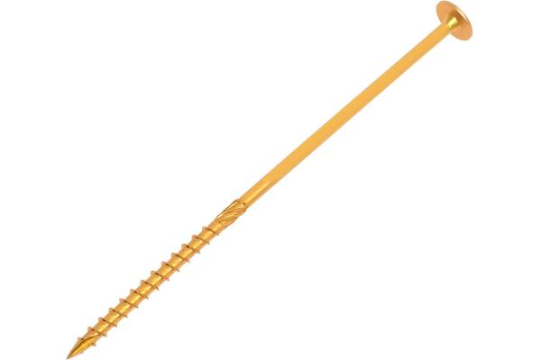 Шуруп конструкционный с тарельчатой головкой 8,0х240 мм, желтый цинк