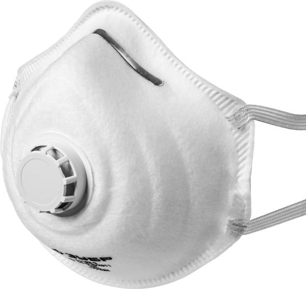Полумаска фильтрующая коническая с клапаном выдоха класс защиты FFP3 ФК-99, Зубр